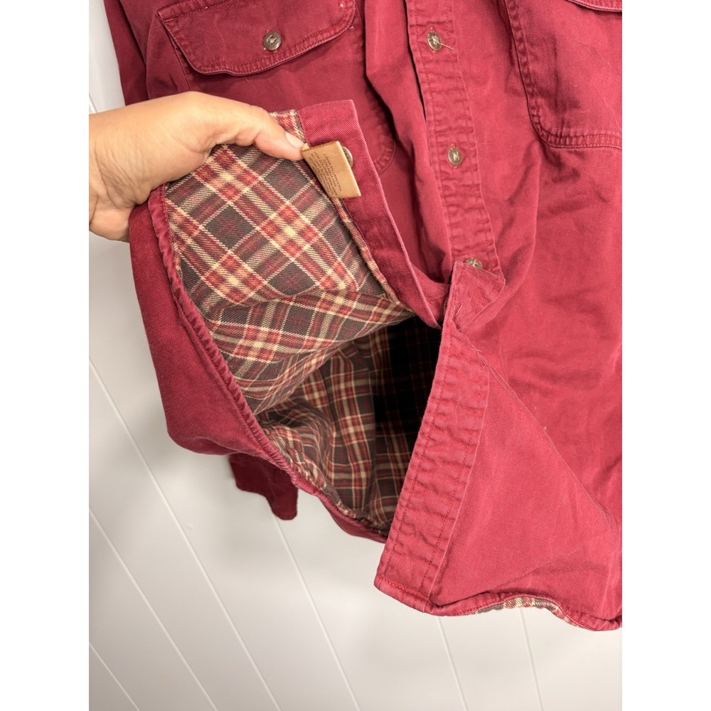 Vintage Mens Red  Long Sleeve Button Down Shirt XL Casual Workwear country y2k - Picture 3 of 4